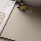 Ronal Dune brodzik prostokątny 90x70 cm konglomeratowy len W32AS09007015