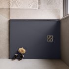 Ronal Dune brodzik prostokątny 90x70 cm konglomeratowy antracyt W32AS09007017