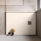 Ronal Dune brodzik prostokątny 90x70 cm konglomeratowy piasek W32AS09007018