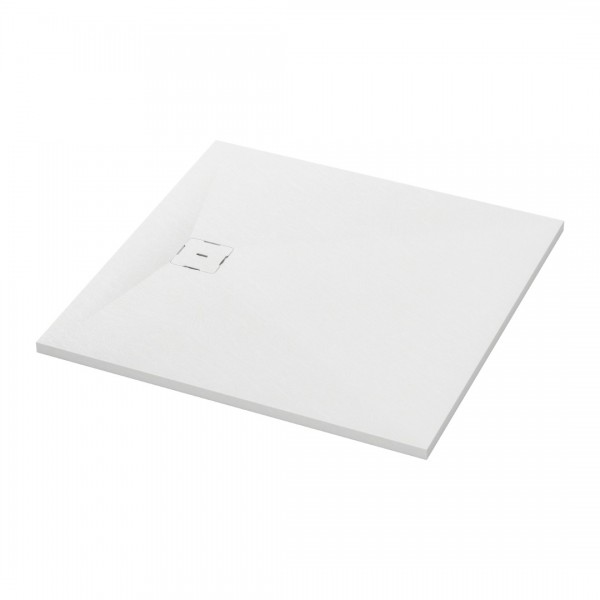 Ronal Calce brodzik kwadratowy 80x80 cm konglomeratowy biały mat W31Q08009