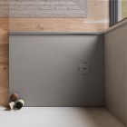 Ronal Calce brodzik kwadratowy 80x80 cm konglomeratowy szary beton W31Q08014