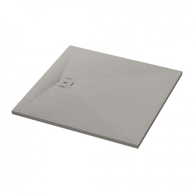 Ronal Calce brodzik kwadratowy 80x80 cm konglomeratowy szary beton W31Q08014