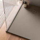 Ronal Calce brodzik kwadratowy 80x80 cm konglomeratowy len W31Q08015