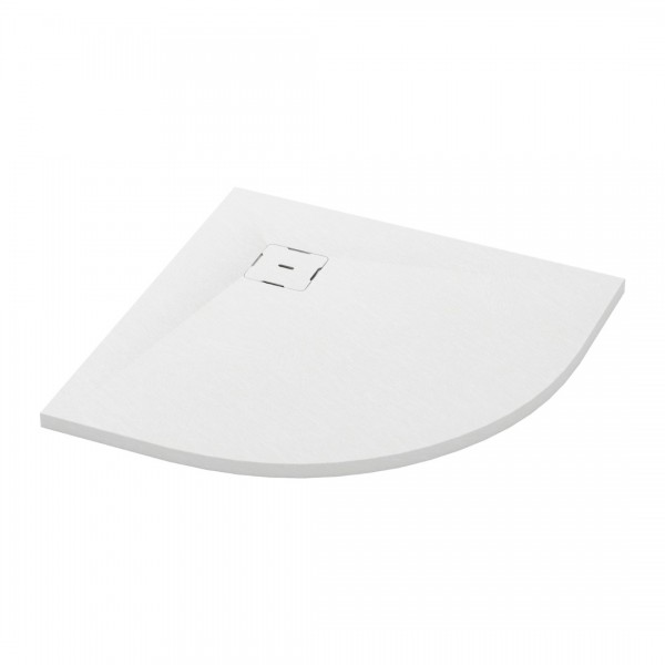 Ronal Calce brodzik półokrągły 80x80 cm konglomeratowy biały mat W31R5508009