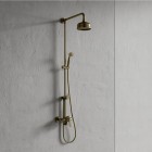 Omnires Art Deco zestaw natryskowy deszczownica 15,5 cm retro brąz antyczny AD5144BR