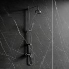 Omnires Art Deco zestaw natryskowy deszczownica 15,5 cm retro chrom AD5144CR