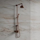 Omnires Art Deco zestaw natryskowy deszczownica 15,5 cm retro miedź antyczna AD5144ORB