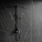 Omnires Armance zestaw natryskowy deszczownica 22,5 cm retro chrom AM5244CR