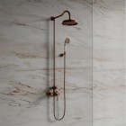 Omnires Armance zestaw natryskowy deszczownica 22,5 cm retro miedź antyczna AM5244ORB