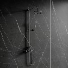 Omnires Armance zestaw natryskowy termostatyczny deszczownica 22,5 cm retro chrom AM5244/6CR