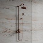 Omnires Armance zestaw natryskowy termostatyczny deszczownica 22,5 cm retro miedź antyczna AM5244/6ORB