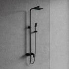 Omnires Baretti zestaw natryskowy z deszczownicą 25 cm czarny mat BA7844BL