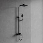 Omnires Sacramento zestaw natryskowy z deszczownicą 25 cm czarny mat SC2344BL