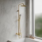 Omnires Y zestaw wannowy termostatyczny deszczownica 25 cm złoty połysk Y1234ALGL