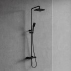 Omnires Y zestaw natryskowy termostatyczny deszczownica 20 cm czarny półpołysk Y1244JBL