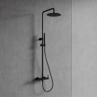 Omnires Y zestaw natryskowy z deszczownicą 25 cm czarny półpołysk Y1244MBL