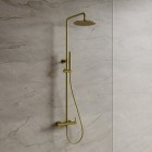 Omnires Y zestaw natryskowy z deszczownicą 25 cm mosiądz szczotkowany Y1244MBSB