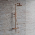 Omnires Y zestaw natryskowy z deszczownicą 25 cm miedź szczotkowana Y1244MCPB