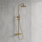 Omnires Y zestaw natryskowy termostatyczny deszczownica 25 cm złoty połysk Y1244SUGL