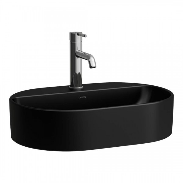 Laufen Savoy umywalka nablatowa 55x38 cm owalna czarny mat H8129457161111