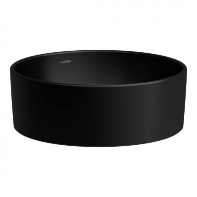Laufen Savoy umywalka nablatowa okrągła 38 cm czarny mat H8129417161121