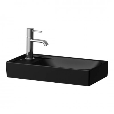 Laufen Meda umywalka ścienna 46x23,5 cm lewa czarny mat H8151147161131