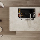 Deante Magnetic bateria kuchenna z wyciąganą wylewką z podłączeniem do filtra wody stal szczotkowana BRM_F75M