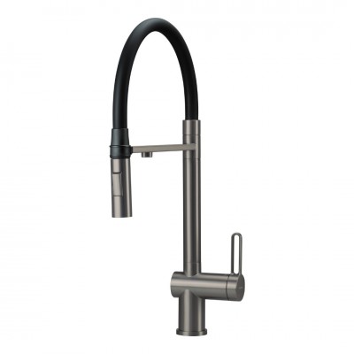 Deante Magnetic bateria kuchenna z wyciąganą wylewką z podłączeniem do filtra wody titanium BRM_D75M Deante Magnetic bateria kuchenna z wyciąganą wylewką z podłączeniem do filtra wody titanium BRM_D75M