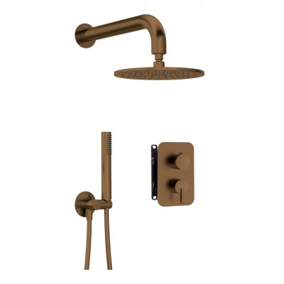 Deante Silia zestaw prysznicowy podtynkowy brąz szczotkowany BXYYCQSM
