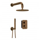 Deante Silia zestaw prysznicowy podtynkowy brąz szczotkowany BXYYCQSM