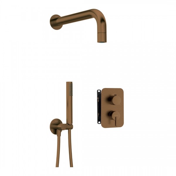 Deante Silia zestaw prysznicowy podtynkowy brąz szczotkowany BXYZCQSM