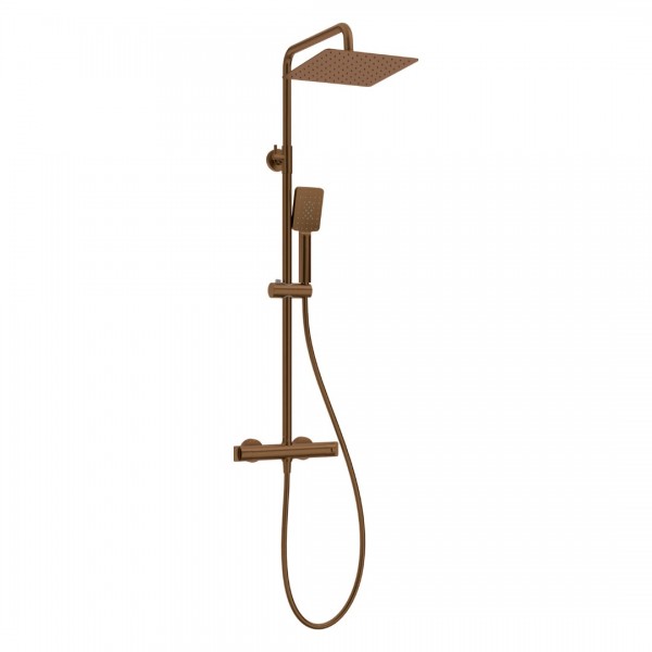 Deante zestaw prysznicowy ścienny termostatyczny brąz szczotkowany NAC_C4HT