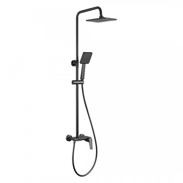 Deante Neo Boro zestaw prysznicowy ścienny czarny mat NER_N4PM