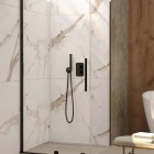 Deante Prizma ścianka wolnostojąca 70 cm Walk-in czarny mat KTJ_N37P