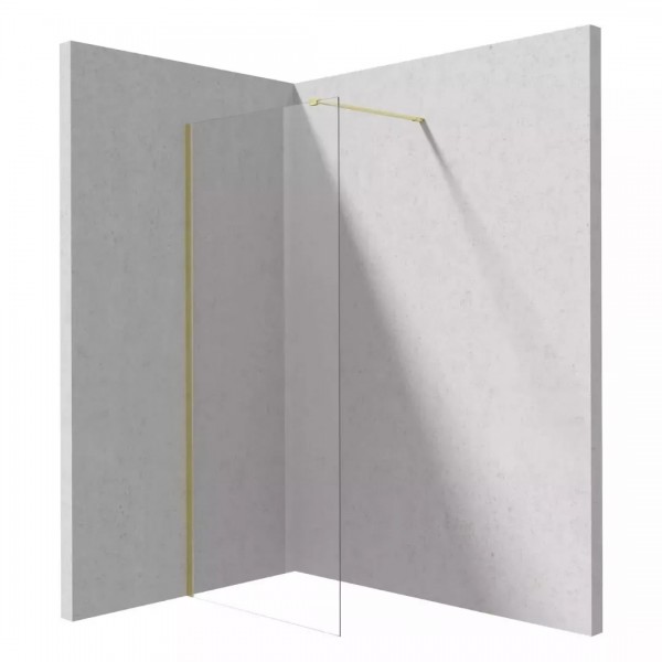 Deante Prizma ścianka wolnostojąca 70 cm Walk-in złoto szczotkowane KTJ_R37P