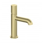 Deante Silia Hexa bateria umywalkowa stojąca złoty szczotkowany BHS_R20M