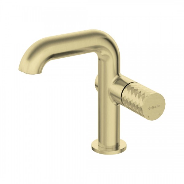 Deante Silia Hexa bateria umywalkowa stojąca złoty szczotkowany BHS_R24M