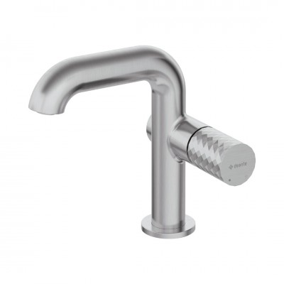 Deante Silia Hexa bateria umywalkowa stojąca stal szczotkowana BHS_F24M