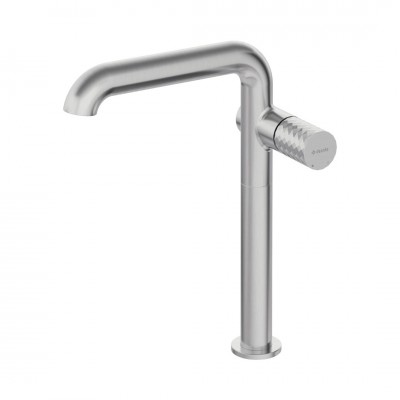 Deante Silia Hexa bateria umywalkowa wysoka stojąca stal szczotkowana BHS_F24K