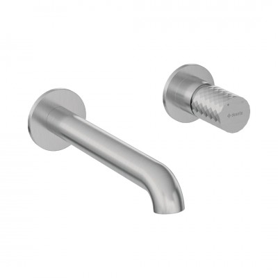 Deante Silia Hexa bateria umywalkowa podtynkowa wylewka 22,3 cm stal szczotkowana BHS_F54L