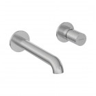 Deante Silia Hexa bateria umywalkowa podtynkowa wylewka 22,3 cm stal szczotkowana BHS_F54L