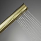 Deante Silia Hexa zestaw prysznicowy z deszczownicą ścienny złoty szczotkowany NHS_R4XM