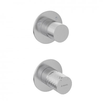 Deante Silia Hexa bateria wannowo-prysznicowa podtynkowa stal szczotkowana BHS_F44P