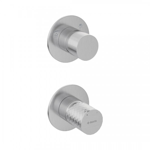 Deante Silia Hexa bateria wannowo-prysznicowa podtynkowa stal szczotkowana BHS_F44P