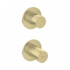 Deante Silia Hexa bateria wannowo-prysznicowa podtynkowa złoty szczotkowany BHS_R44P