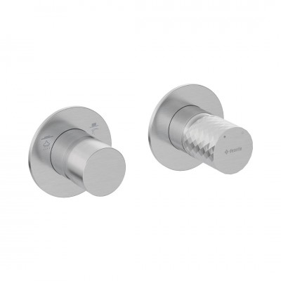 Deante Silia Hexa bateria wannowo-prysznicowa podtynkowa stal szczotkowana BHS_F46P