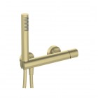 Deante Silia Hexa bateria prysznicowa ścienna złoty szczotkowany BHS_R41M