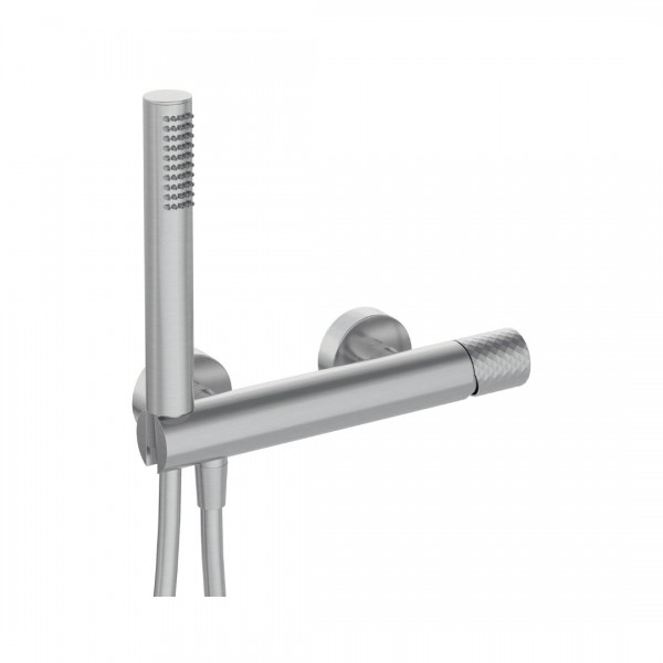 Deante Silia Hexa bateria prysznicowa ścienna stal szczotkowana BHS_F41M