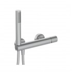 Deante Silia Hexa bateria prysznicowa ścienna stal szczotkowana BHS_F41M