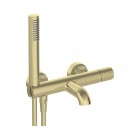 Deante Silia Hexa bateria wannowa ścienna złoty szczotkowany BHS_R11M